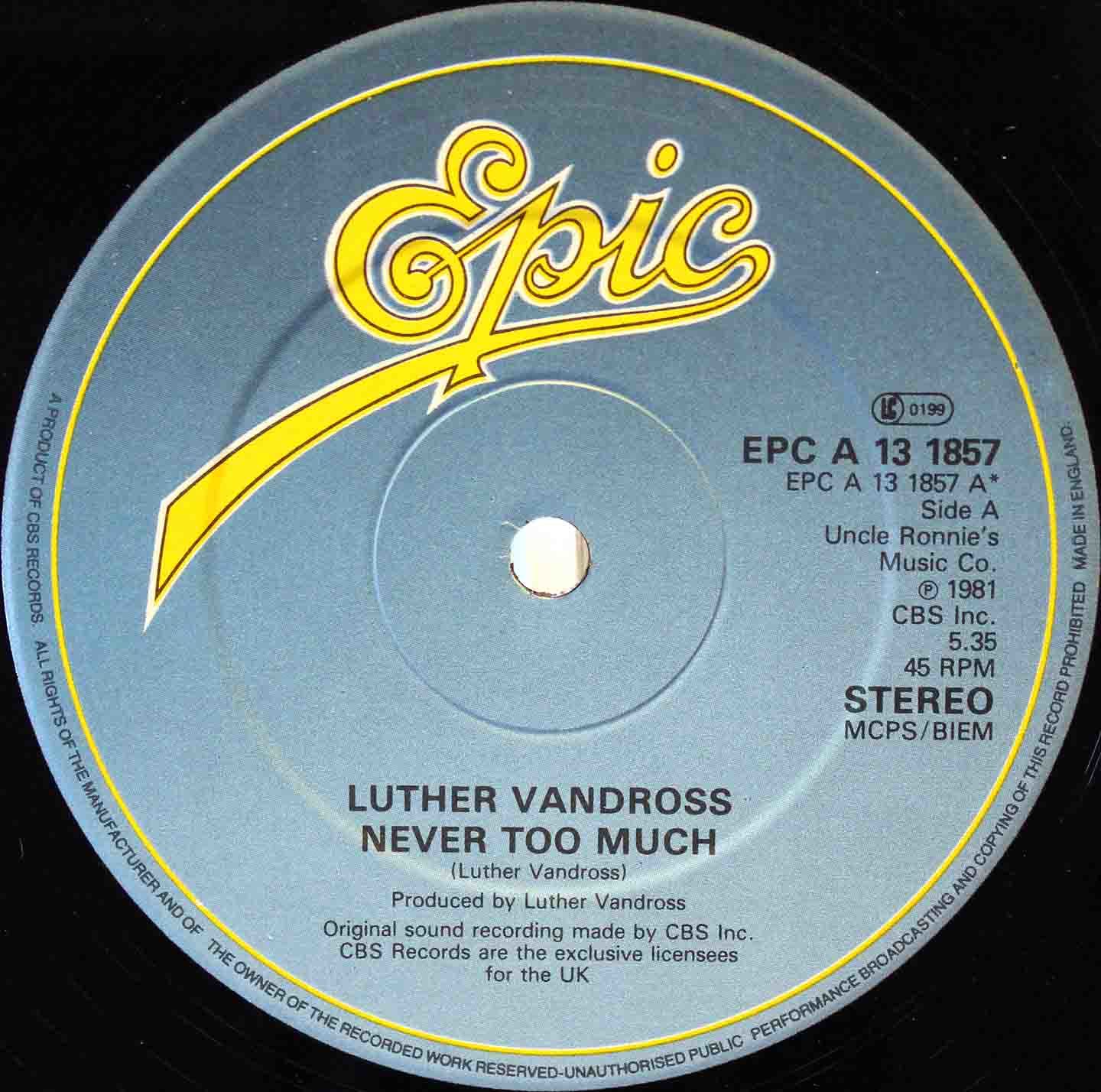 Luther Vandross ‎– Never Too Much UK 03