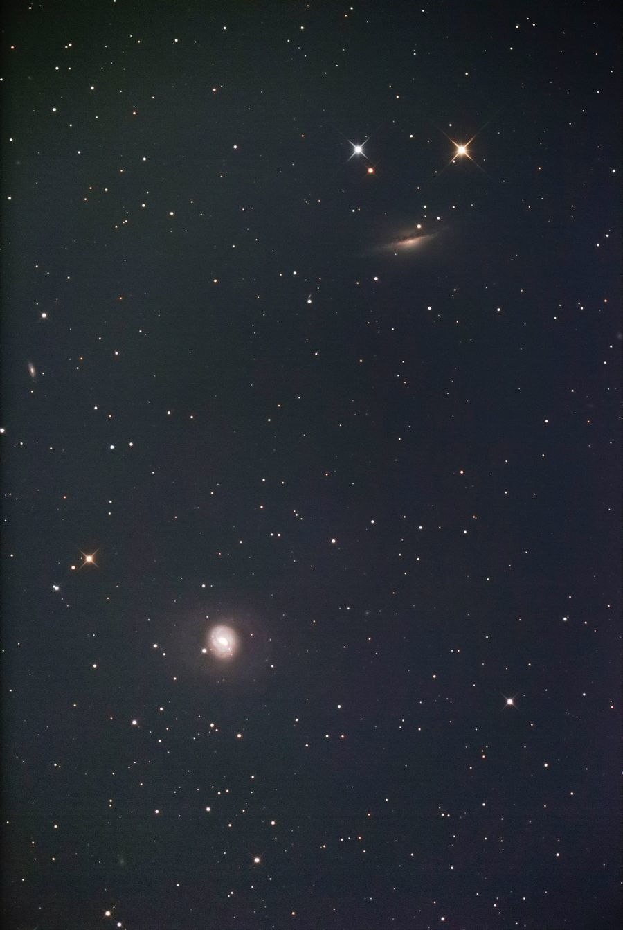 M77とNGC1055笑顔銀河 2020年10月