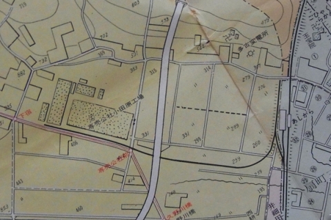 1972年の久野緑の小径周辺地図