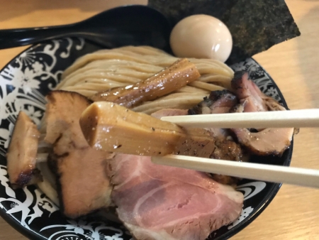 ぴーきち＆ダイナ　ハーレーブログ　京都　ラーツー　麵屋たけ井　特製つけ麺 メンマ