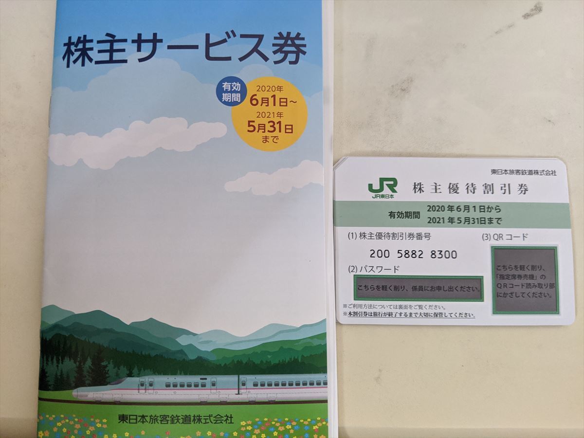 運賃4割引きのJR東日本旅客鉄道の株主優待券が届いた - とちぎけん登山 