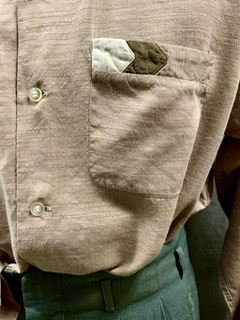 SAMANTHA’S VINTAGE 1930's ～ 1950's Marlboro 50s カスリ織り 矢印 長袖シャツ ポケット切替