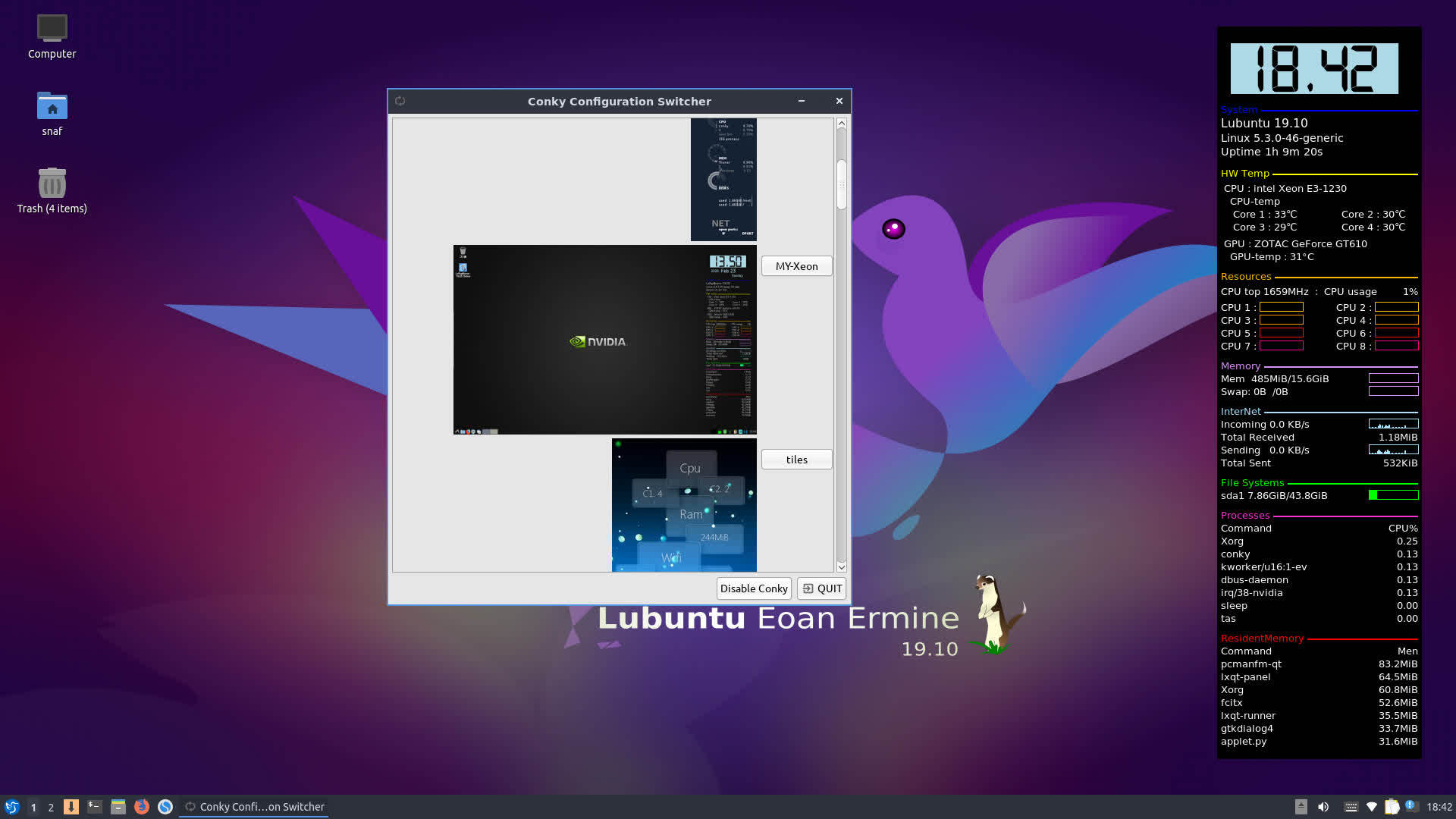 Lubuntu Eoan Ermine 19 10にpetパッケージを解凍して置いてみた スナフスナのウェブログ